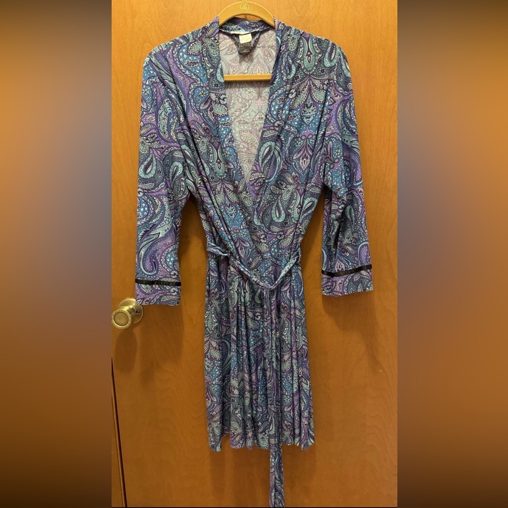 Linea Donatella Purple Paisley Robe